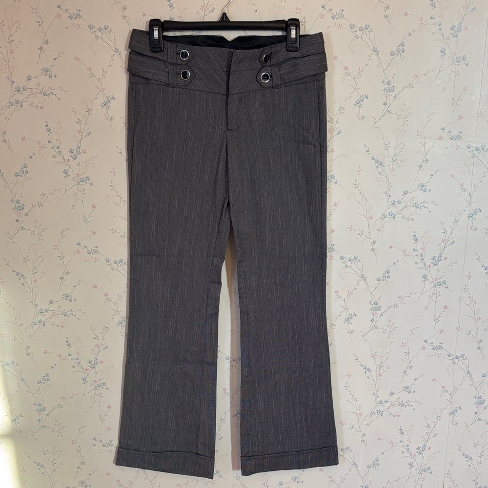 Heart Soul Black and Gray Pinstripe Pants